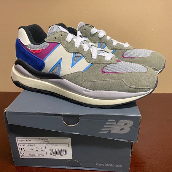 New Balance Other - New Balance Mens Gray 57/40 Suede Lace Up Athletic Running Shoes Size US 11 D